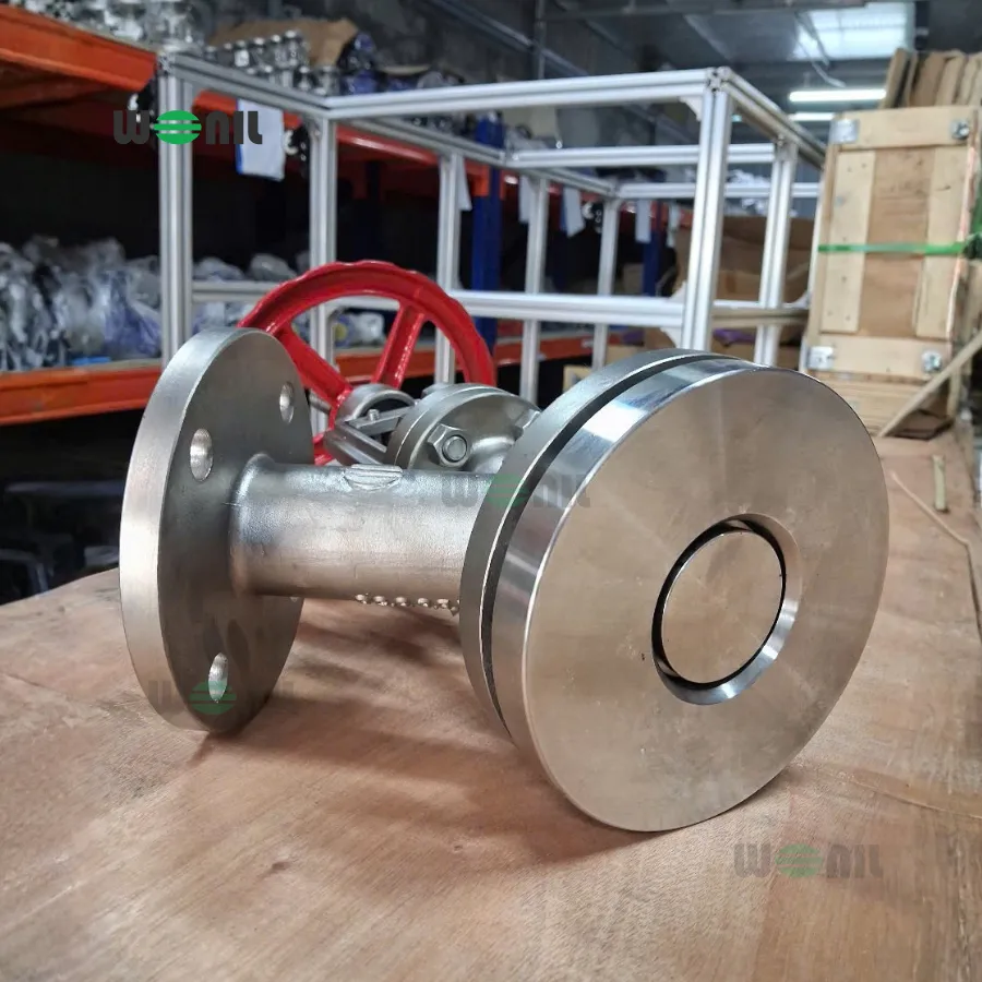 Van xả đáy Wonil Tay Quay Inox Mặt Bích DN50 Ảnh thực tế Ảnh sản phẩm Van xả đáy Wonil Tay Quay Inox Mặt Bích DN50