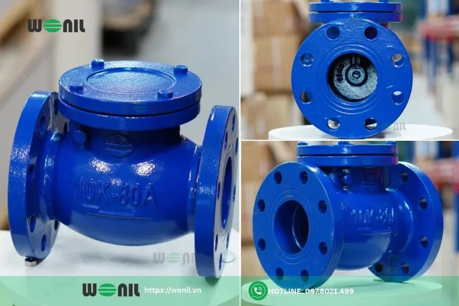 Giá van 1 chiều Wonil cập nhật 2026 và những yếu tố ảnh hưởng! Hình ảnh van 1 chiều lá lật gang Wonil