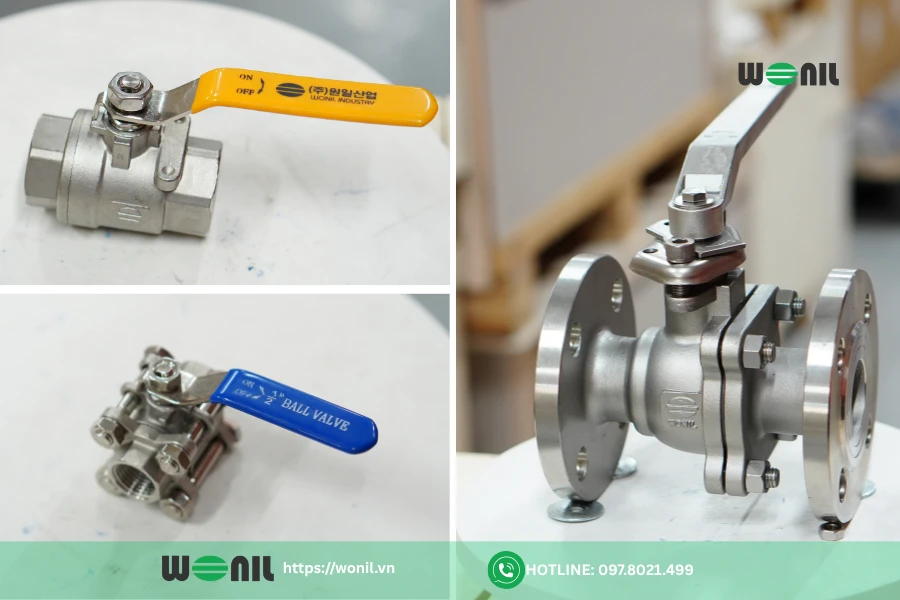 Giá van inox Wonil bao nhiêu? Bảng giá chi tiết từng loại Van bi inox Wonil tay gạt nối ren và lắp bích