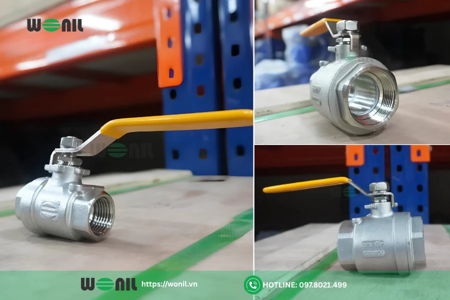 Báo giá van bi Wonil Hàn Quốc | Chi tiết, chính xác Van bi ren inox 304 tay gạt Wonil